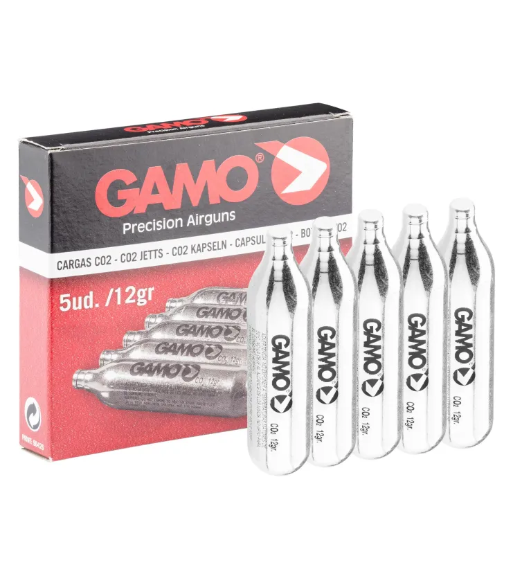 Recharge CO2 12 g par 5 recharges - Gamo 