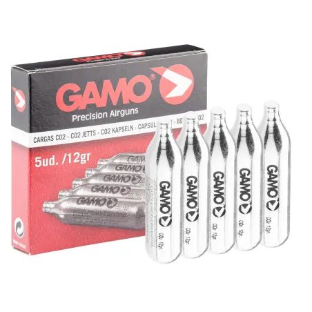 Recharge CO2 12 g par 5 recharges - Gamo 