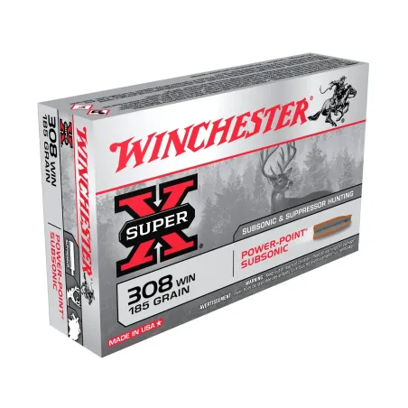 Balles Winchester Subsonic H.P 185 Gr - Cal. 308 Win 