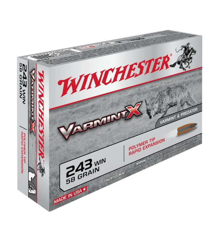 Balles Winchester Varmint X 58 Gr - Cal. 243 Win 