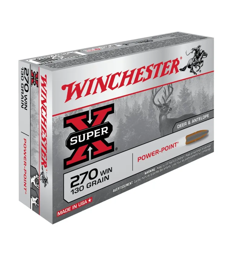 Balles Winchester Super X Power Point 130 Gr - Cal. 270 Win 