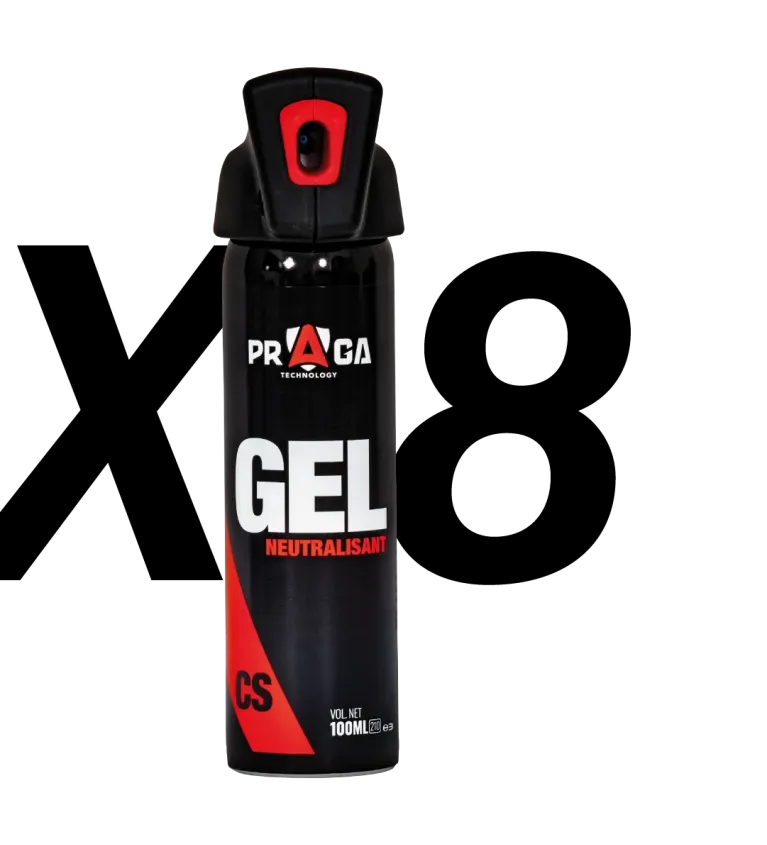 Pack bombes de défense gel CS 100 ml x8 