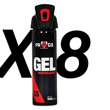 Pack bombes de défense gel CS 100 ml x8 