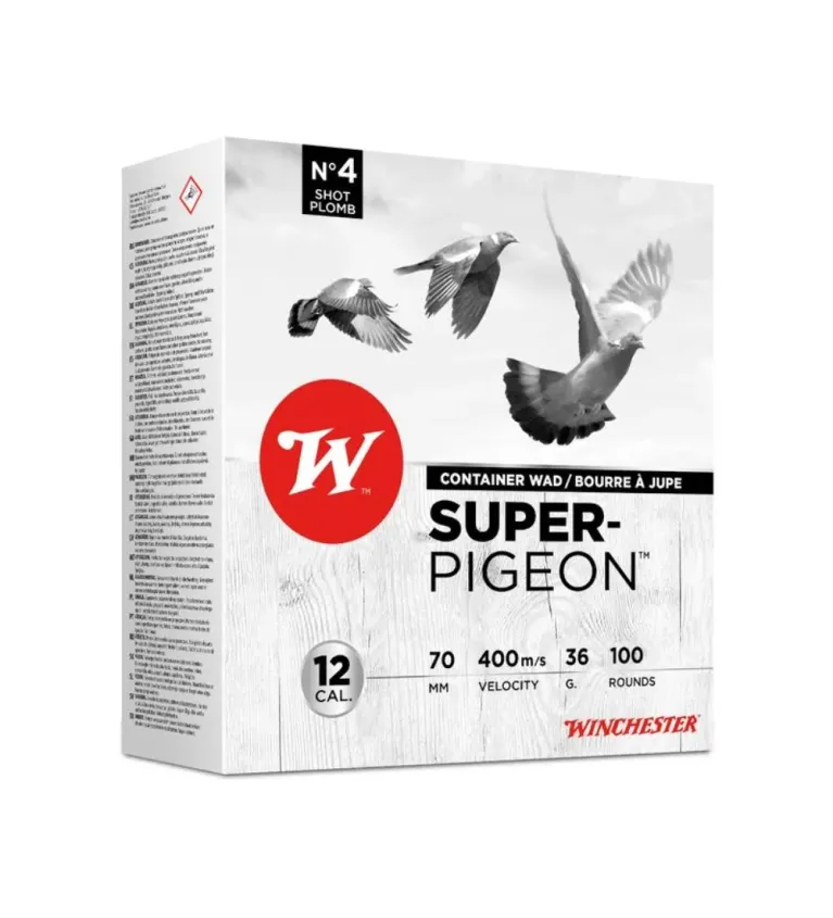Cartouches Winchester Super Pigeon 36 gr - Cal. 12 x100 