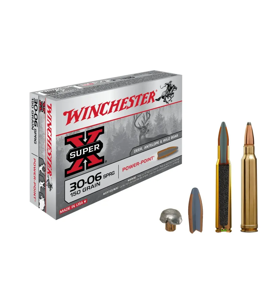 Balles Winchester Extreme Point 150 Gr - Cal. 30-06 SPR Balles Winchester Extreme Point 150 Gr - Cal. 30-06 SPR