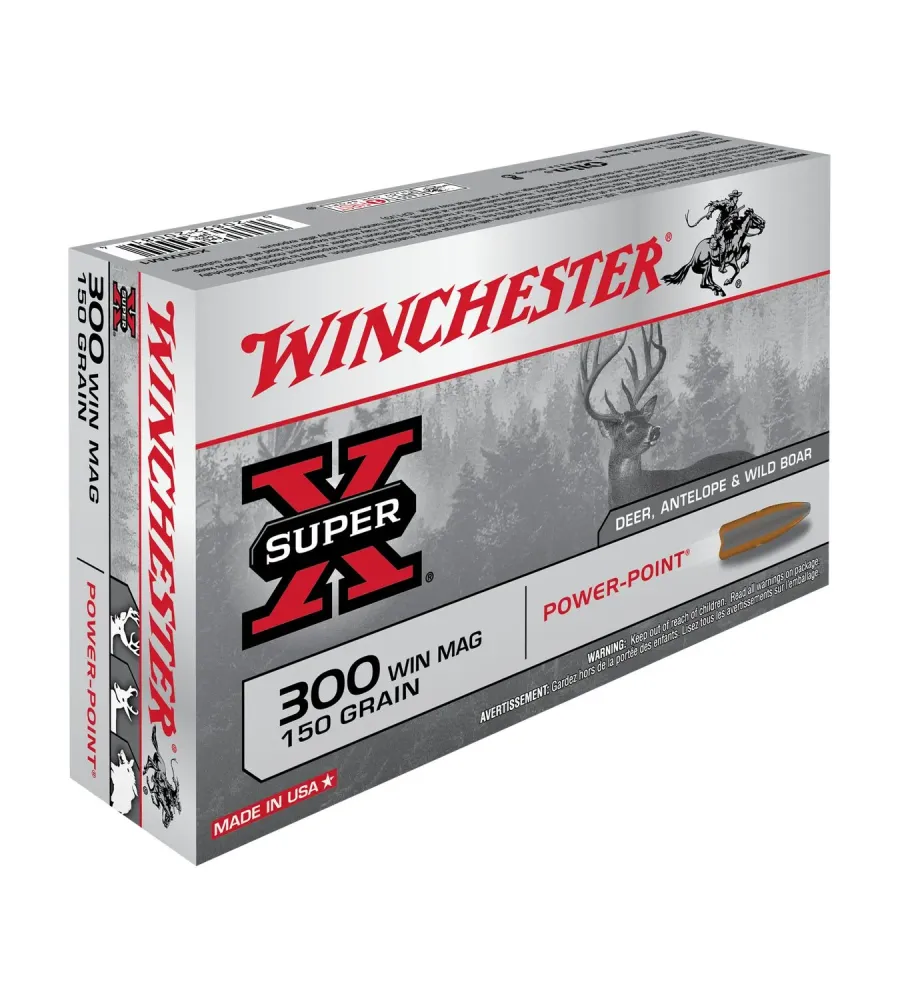 Balles Winchester Super X Power Point 150 Gr - Cal. 300 WM Balles Winchester Super X Power Point 150 Gr - Cal. 300 WM