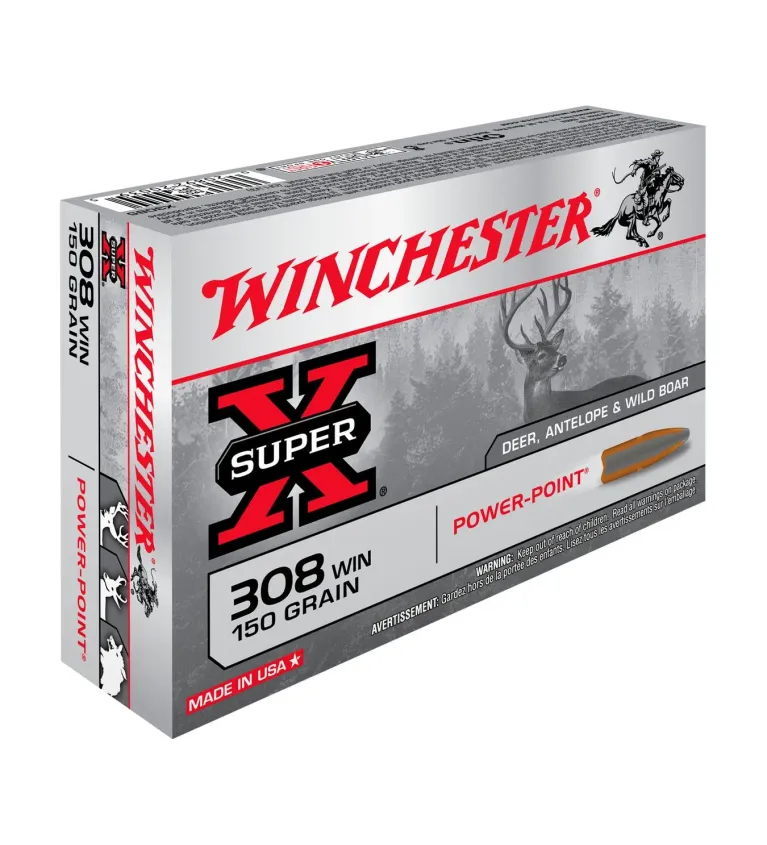 Balles Winchester Super X Power Point 150 Gr - Cal. 308 Win 