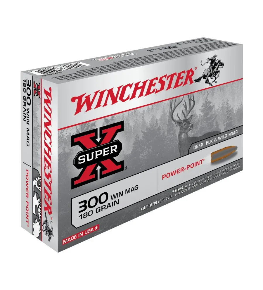 Balles Winchester Super X Power Point 180 Gr - Cal. 300 WM Balles Winchester Super X Power Point 180 Gr - Cal. 300 WM