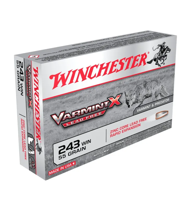 Balles Winchester Varmint Lead Free X 55 Gr - Cal. 243 Win 