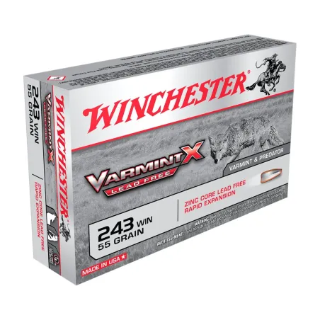 Balles Winchester Varmint Lead Free X 55 Gr - Cal. 243 Win 