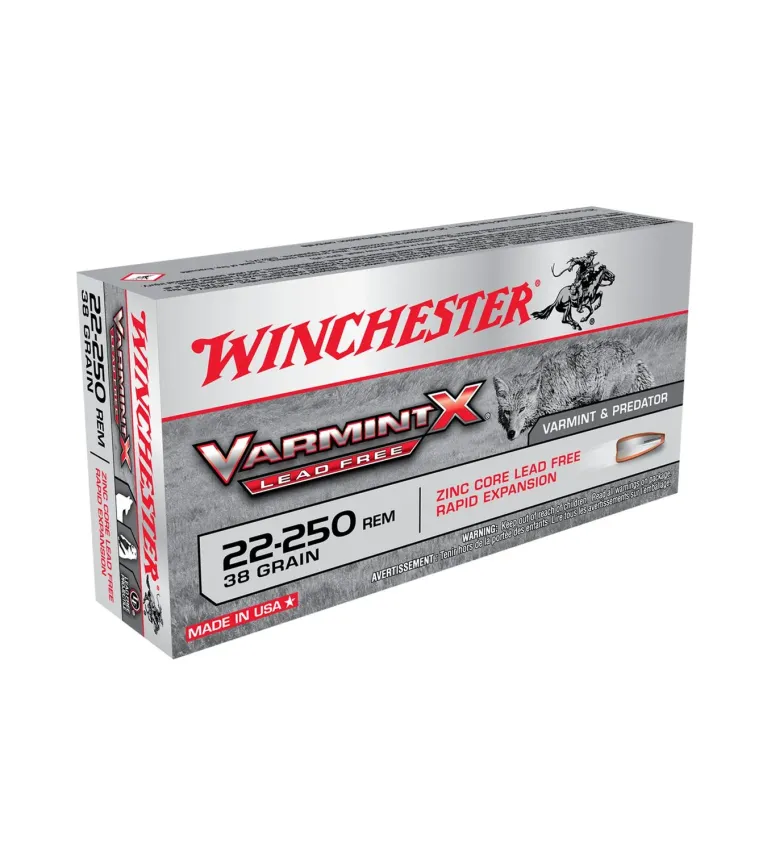 Balles Winchester Varmint Lead Free X 38 Gr - Cal. 22-250 