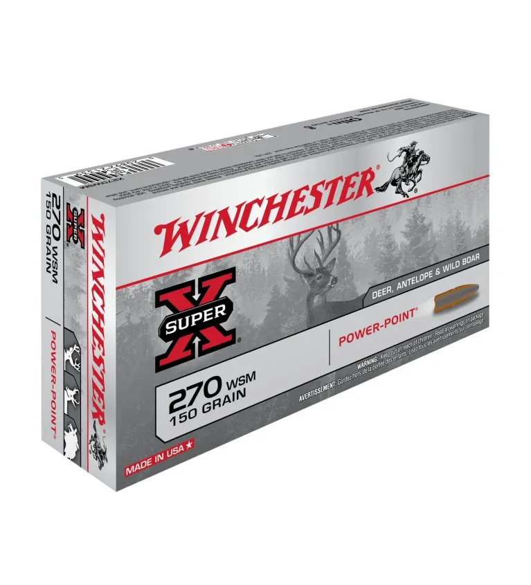 Balles Winchester Super X Powerpoint 150 Gr - Cal. 270 WSM 