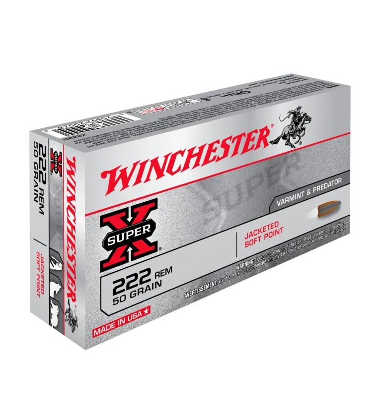 Balles Winchester Super X PSP 50 Gr - Cal. 222 Rem 