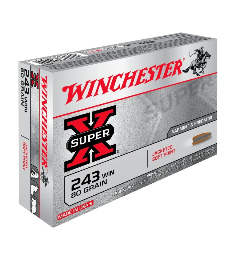 Balles Winchester Super X PSP 80 Gr - Cal. 243 Win 