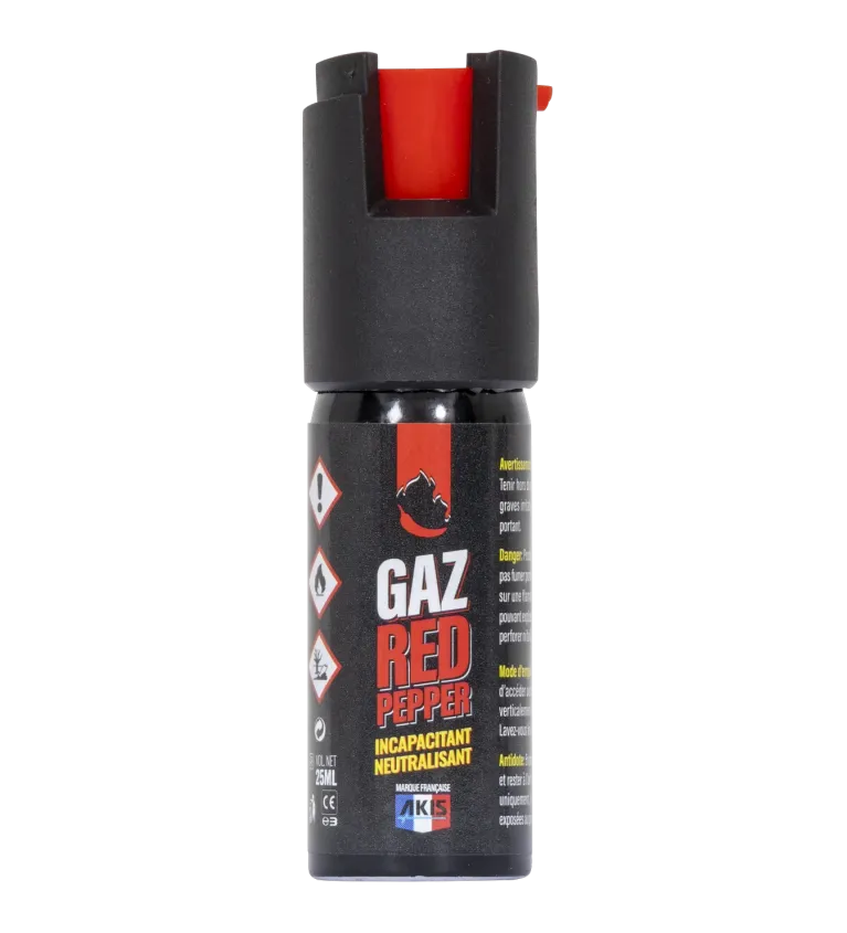 Bombe de défense Akis Red Pepper Gaz Mini - 75 ml 