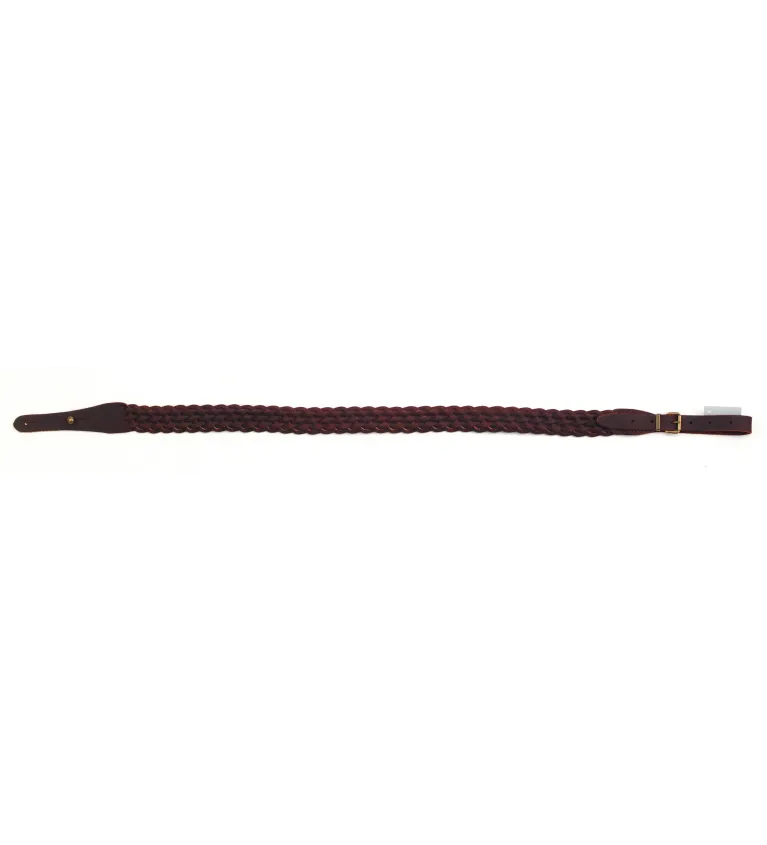 Bretelle pour arme cuir vieilli tressé 8 brins Colombi 