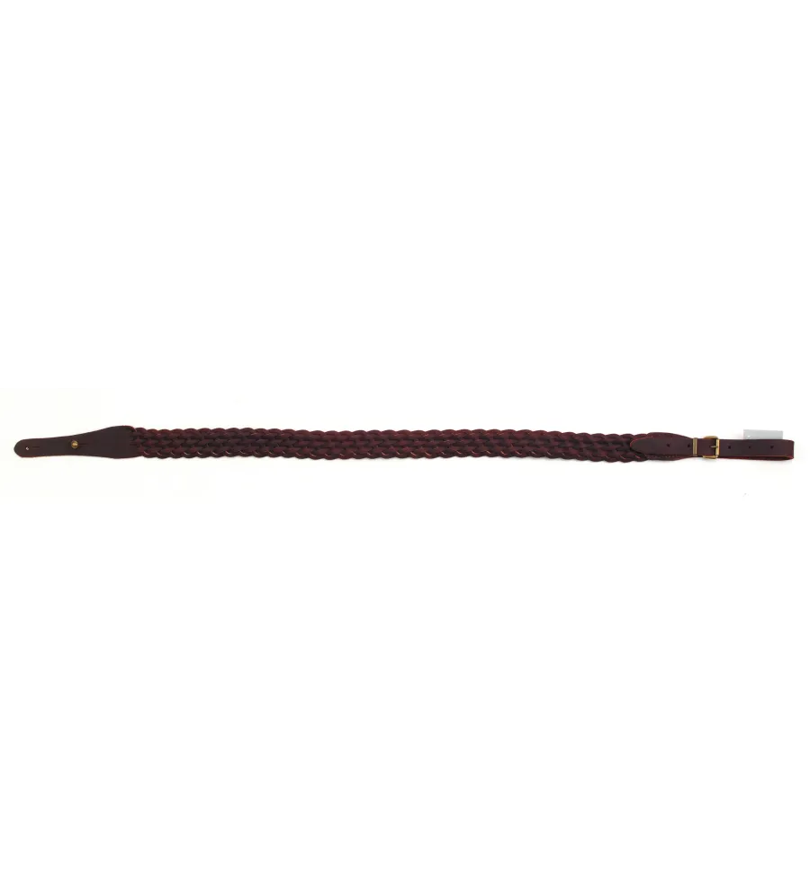 Bretelle pour arme cuir vieilli tressé 8 brins Colombi Bretelle pour arme cuir vieilli tressé 8 brins Colombi