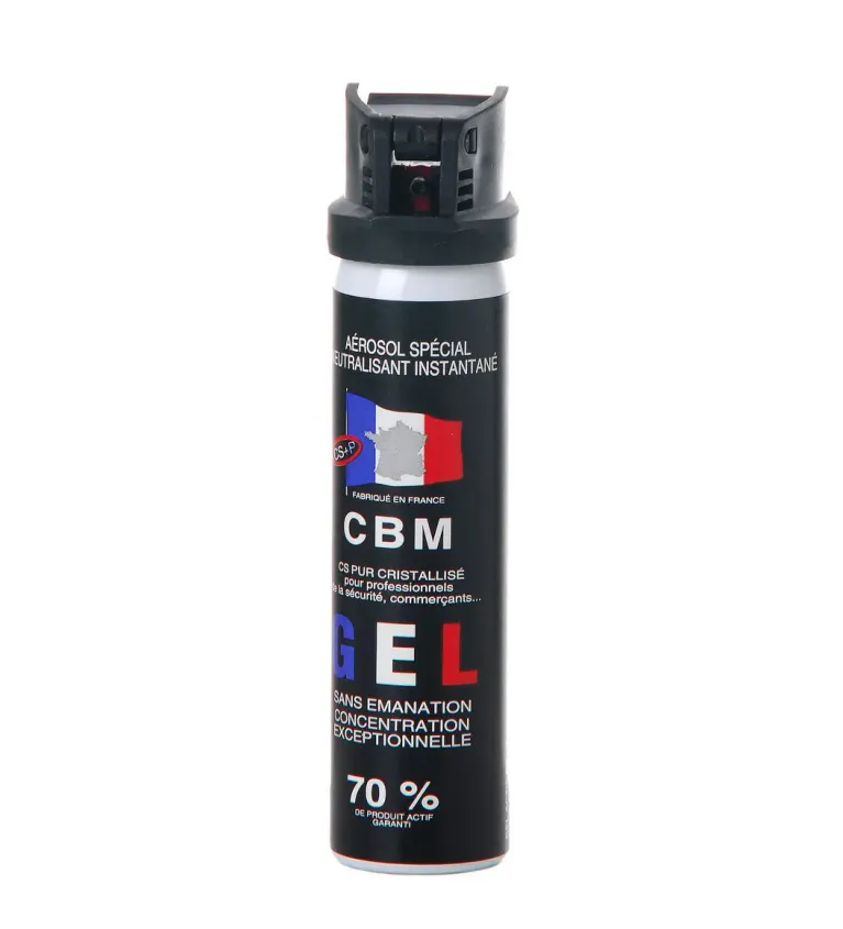 Bombe de défense CBM à gel - Clapet - 75 ml 