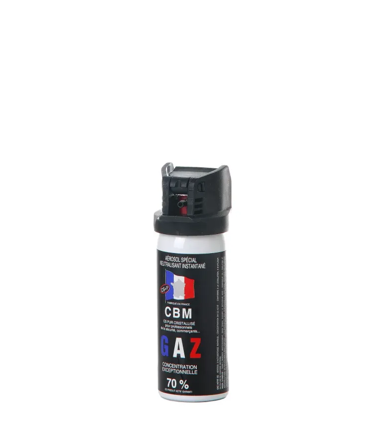Bombe de défense CBM à gaz - Clapet - 50 ml 