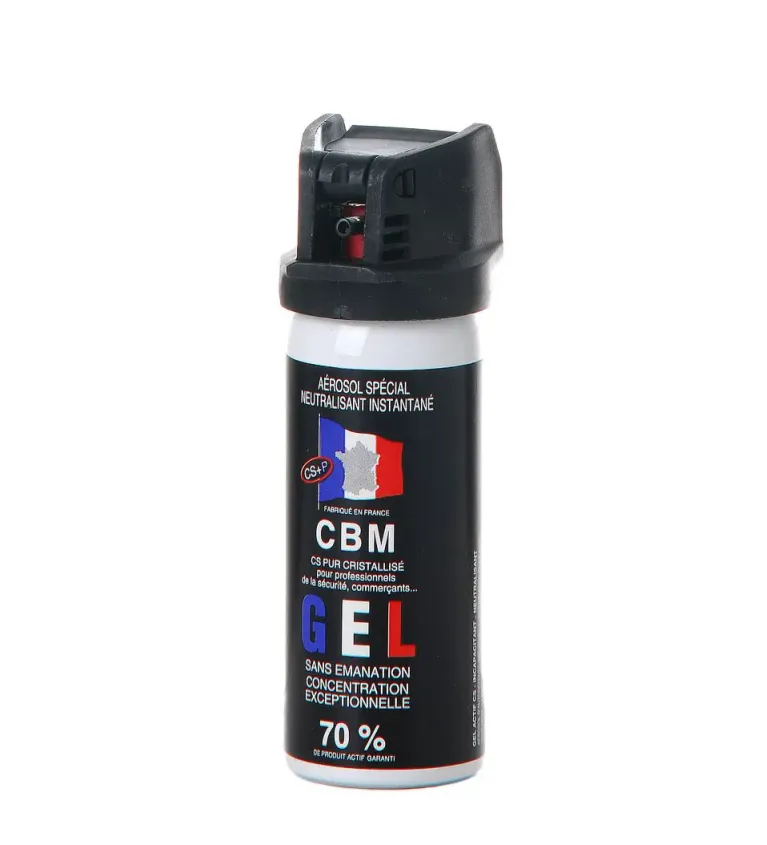 Bombe de défense CBM à gel - Clapet - 50 ml 