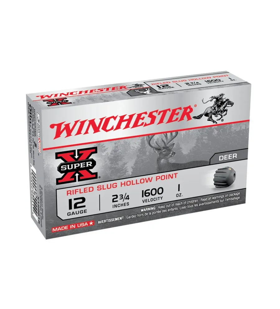 Balles Winchester Winchester Slug Super X Rifled HP 28 gr - Cal. 12 Balles Winchester Winchester Slug Super X Rifled HP 28 gr - Cal. 12