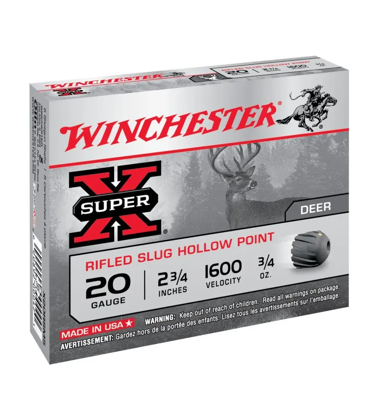 Balles Winchester Winchester Super-X Slug Rifled HP 21 gr - Cal. 20 