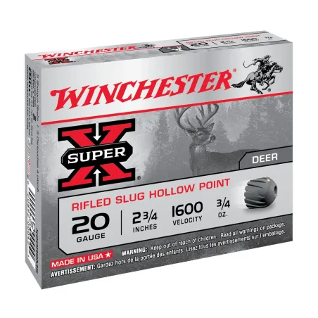 Balles Winchester Winchester Super-X Slug Rifled HP 21 gr - Cal. 20 