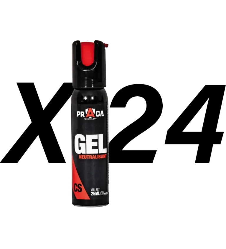 Pack bombes de défense gel CS 25 ml x24 