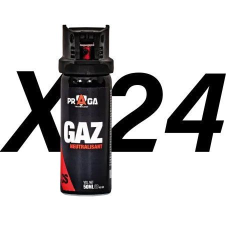 Pack bombes de défense gaz CS 50 ml x24 