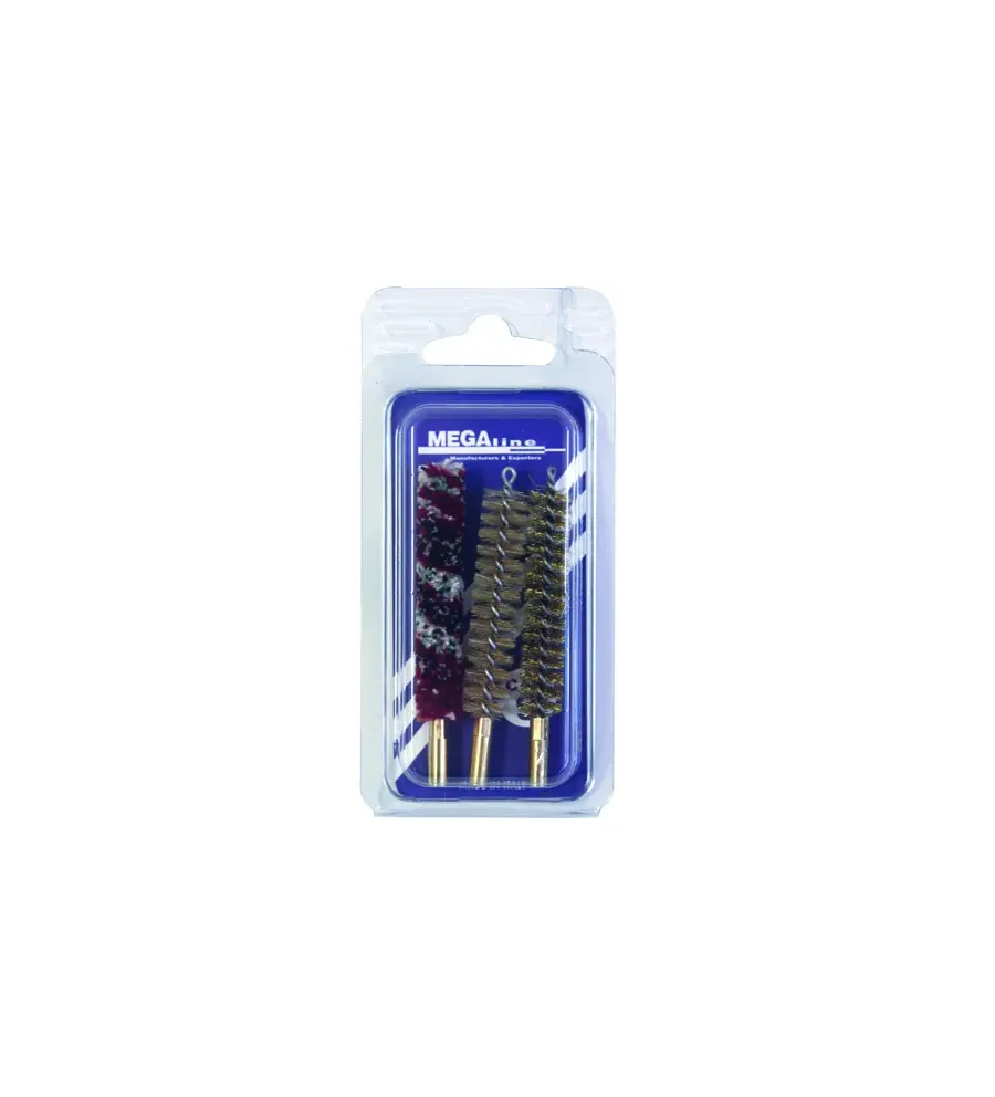 Set de 3 brosses de nettoyage pour arme Megaline Set de 3 brosses de nettoyage pour arme Megaline
