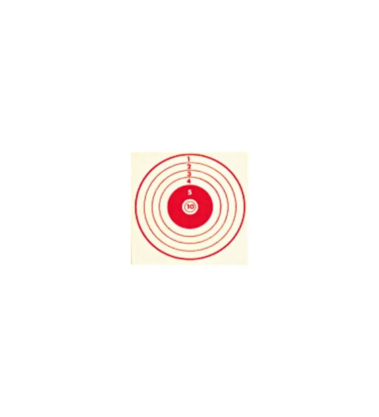 Cible 10x10 cm rouge x100 