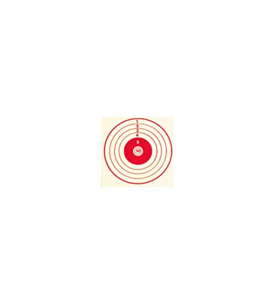 Cible 10x10 cm rouge x100 