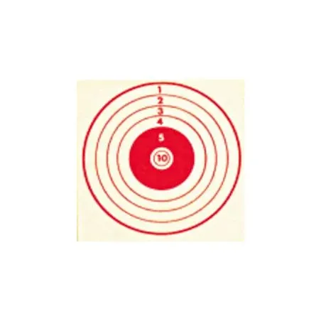 Cible 10x10 cm rouge x100 