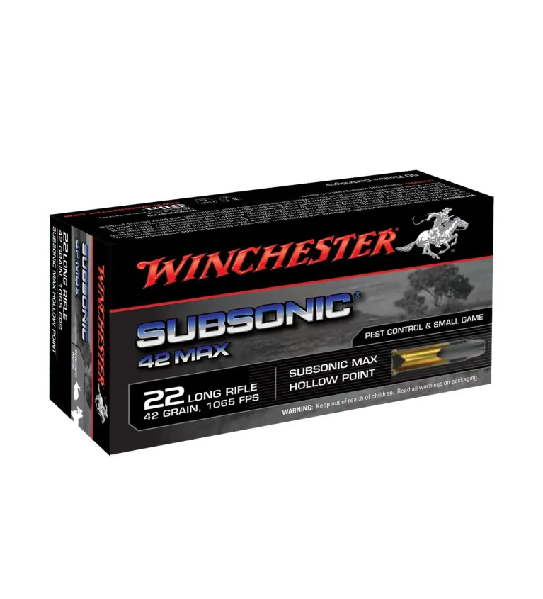 Balles Winchester Subsonic 42 Gr HP - Cal. 22 LR x50 