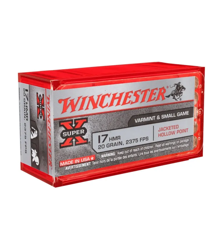 Balles Winchester Super-X 20 Gr JHP - Cal. 17 HMR x50 
