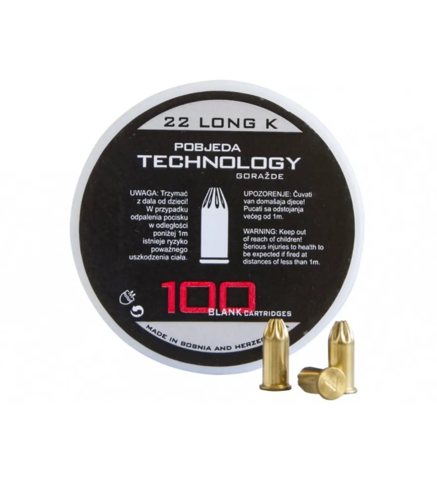 Balles à blanc Maxxtech - Cal. 22 Long x100 Balles à blanc Maxxtech - Cal. 22 Long x100