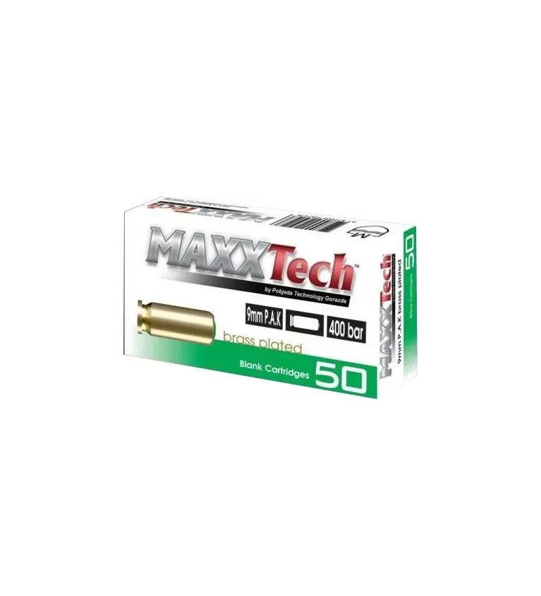 Balles à blanc Maxxtech - Cal. 9 mm x50 