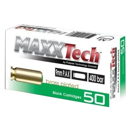 Balles à blanc Maxxtech - Cal. 9 mm x50 
