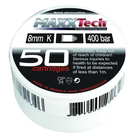 Balles à blanc Maxxtech - Cal. 8 mm 450 Bars x50 