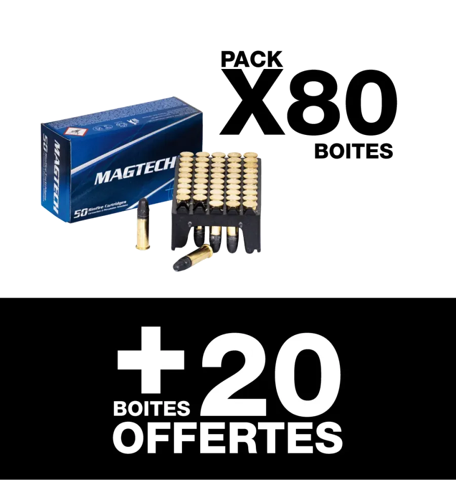 Pack Balles Winchester NG - Cal. 22 LR x5000 (100 Boites) Pack Balles Winchester NG - Cal. 22 LR x5000 (100 Boites)