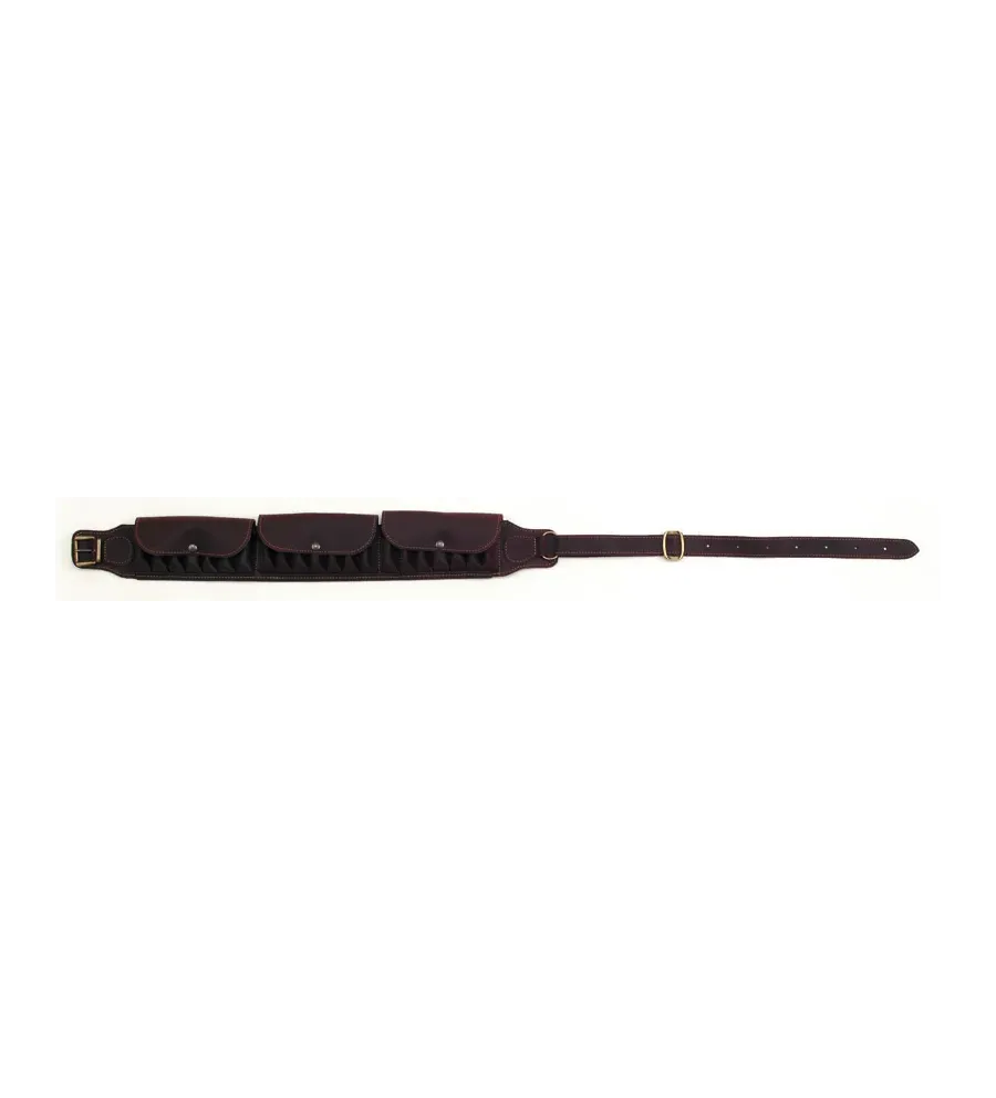 Cartouchiere 21 tubes cuir vieilli avec rabat Colombi Cartouchiere 21 tubes cuir vieilli avec rabat Colombi