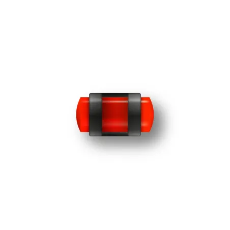 GUIDON FLUO ROUGE PLEIN M2.6 D3.5 L8 