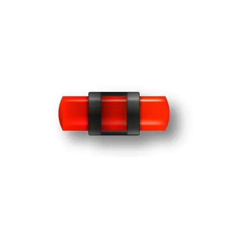 GUIDON FLUO ROUGE PLEIN M2.6 D3.5 L8 