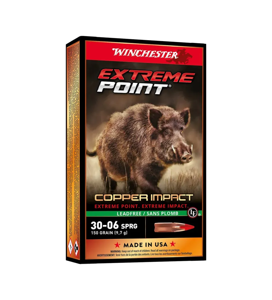 Balles Winchester Extreme Point LF 180 Gr - Cal. 30-06 SPR Balles Winchester Extreme Point LF 180 Gr - Cal. 30-06 SPR
