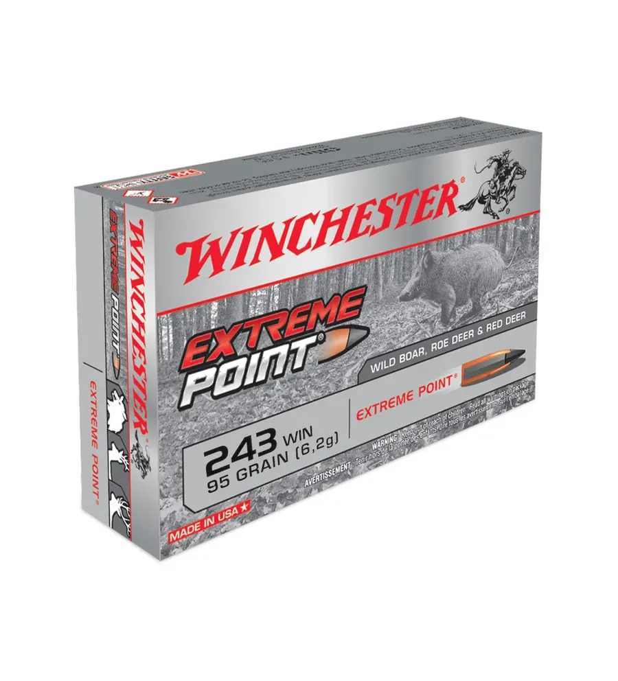 Balles Winchester Extreme Point 95 Gr - Cal. 243 Win Balles Winchester Extreme Point 95 Gr - Cal. 243 Win