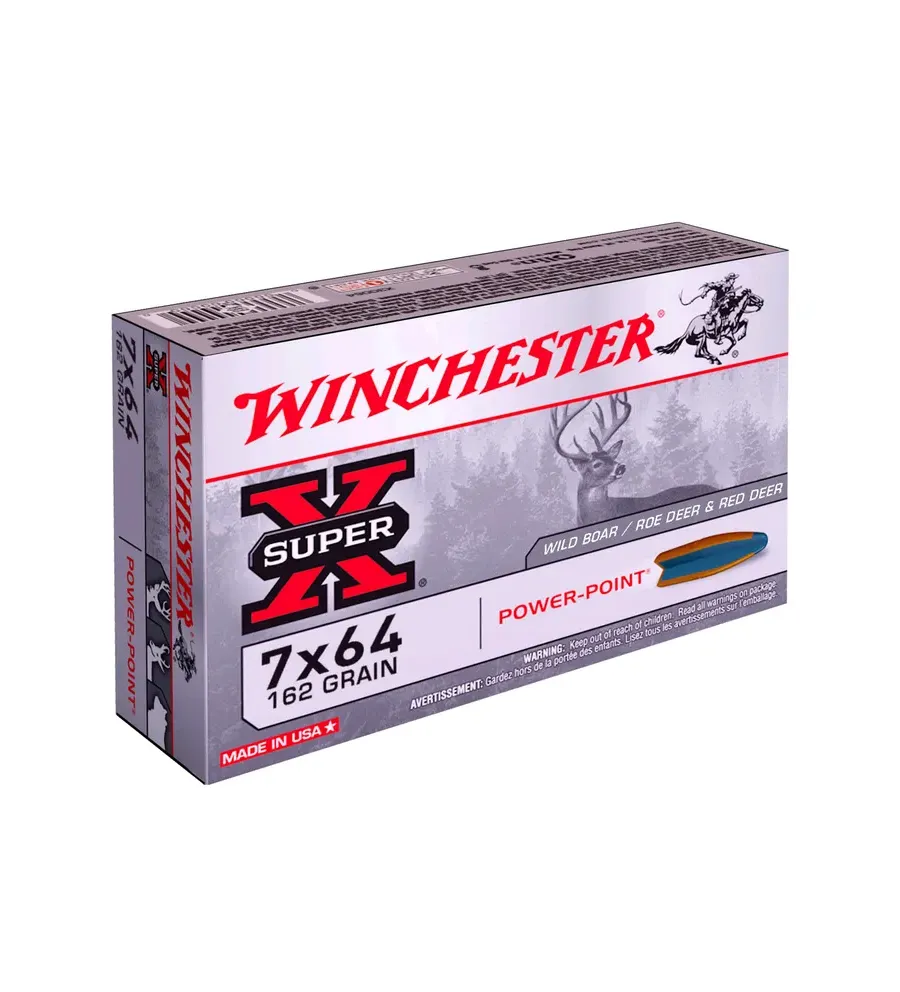 Balles Winchester Super X Power Point 162 Gr - Cal. 7x64 Balles Winchester Super X Power Point 162 Gr - Cal. 7x64