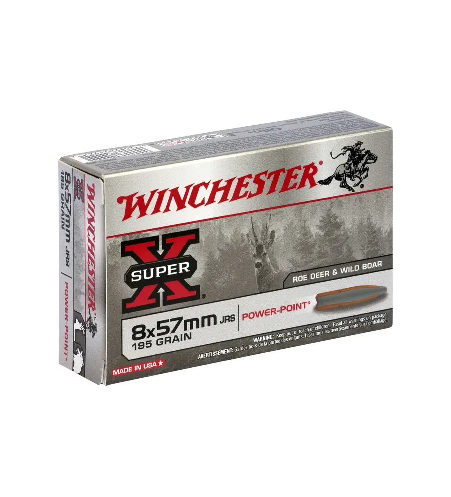 Balles Winchester Super X Power Point 195 Gr - Cal. 8x57 JRS Balles Winchester Super X Power Point 195 Gr - Cal. 8x57 JRS