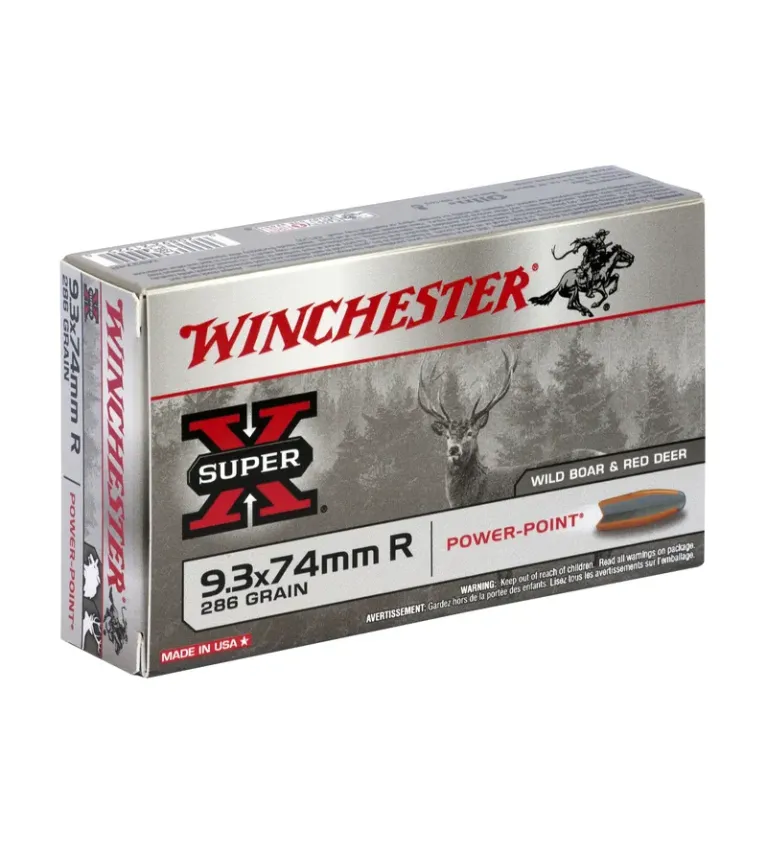Balles Winchester Super X Power Point 286 Gr - Cal. 9,3x74 R 