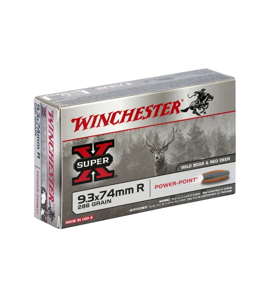 Balles Winchester Super X Power Point 286 Gr - Cal. 9,3x74 R Balles Winchester Super X Power Point 286 Gr - Cal. 9,3x74 R