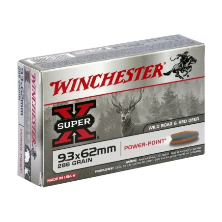 Balles Winchester Super X Power Point 286 Gr - Cal. 9,3x62 